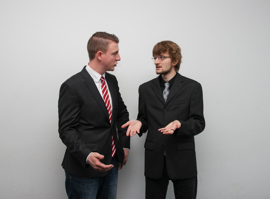 business professionals talking