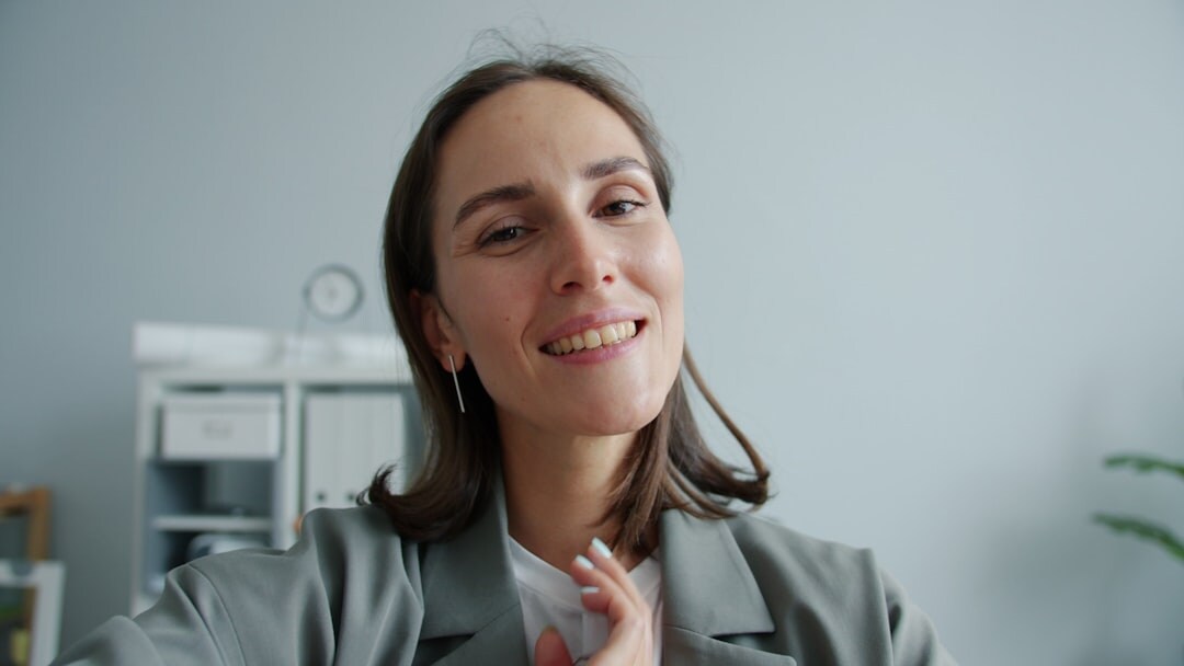 professional woman speaking in meeting